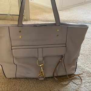 Rebecca Minkoff Winter White Large Leather Tote